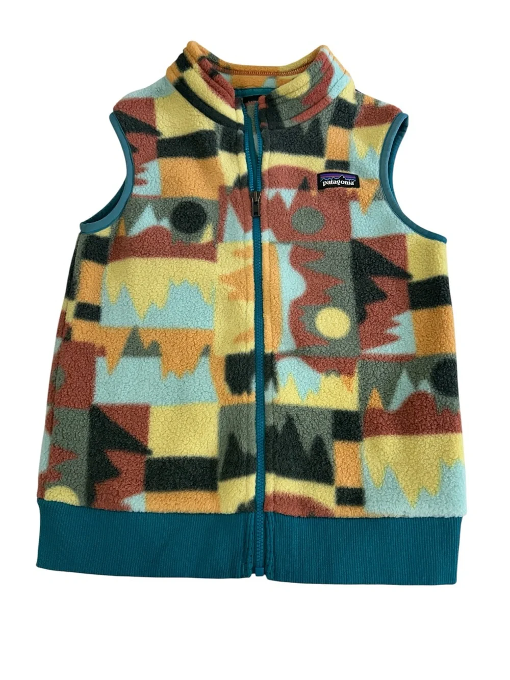 Patagonia Baby Synchilla Fleece Vest - Lofoten Geo Print - Size 5T